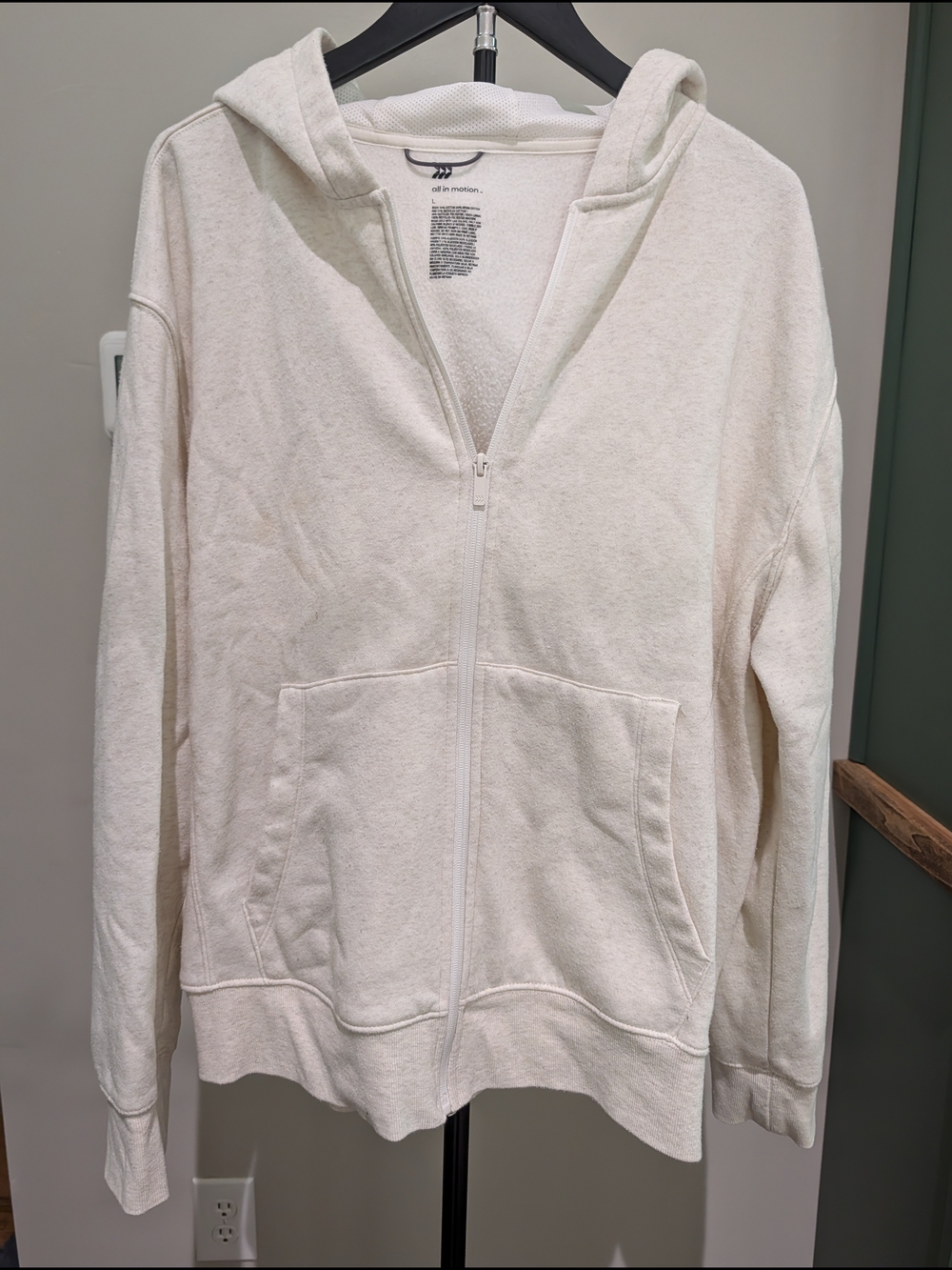 All In Motion Cozy Off-White Zip Hoodie